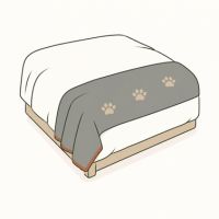 The sheet on the bed