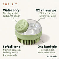 Post-Walk Paw Cleaner Kit — Water Brush + Microfiber Towel