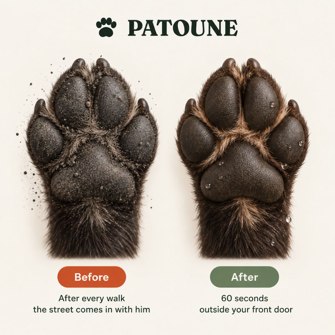 Post-Walk Paw Cleaner Kit — Water Brush + Microfiber Towel