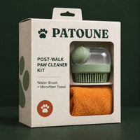 Post-Walk Paw Cleaner Kit — Water Brush + Microfiber Towel